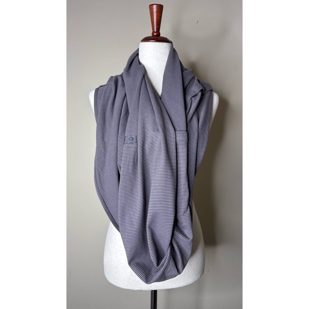 Lululemon Reversible Snap Vinyasa Scarf In Stripe Plum Purple